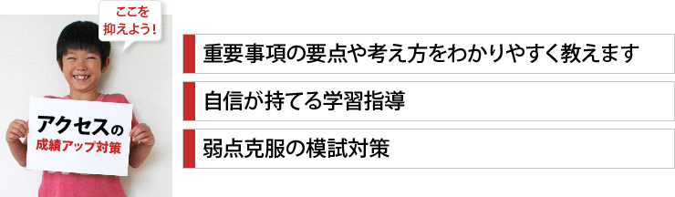 アクセスの成績アップ対策・ここを抑えよう！