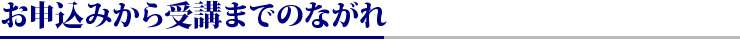 お申し込みから受講までのながれ